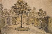 Peter Tillemans The South Garden at Wrest Park, the seat in the Duchess-s Square oil painting